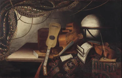 Naturaleza muerta con instrumentos musicales